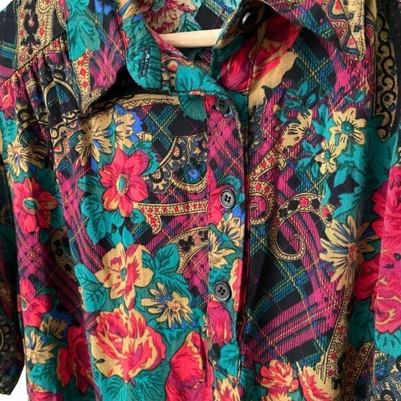 Vintage Alfred Dunner Printed Top Made in USA in Size 10 - Picture 3 of 7